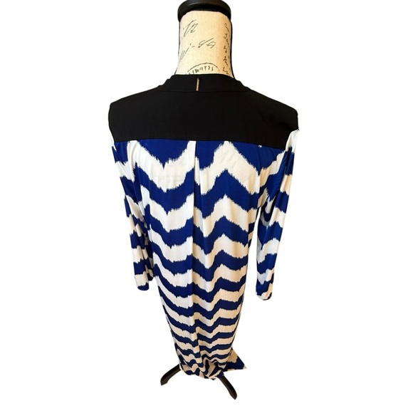 Blue and White Maxi Dress - Picture 5 of 6